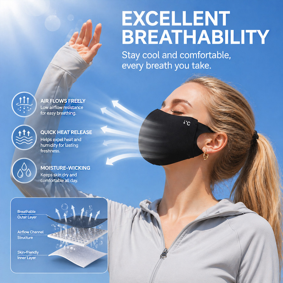 Cooling Summer Sun Mask Outdoo - Sports Mask Breathable incelemesi ve fiyatı