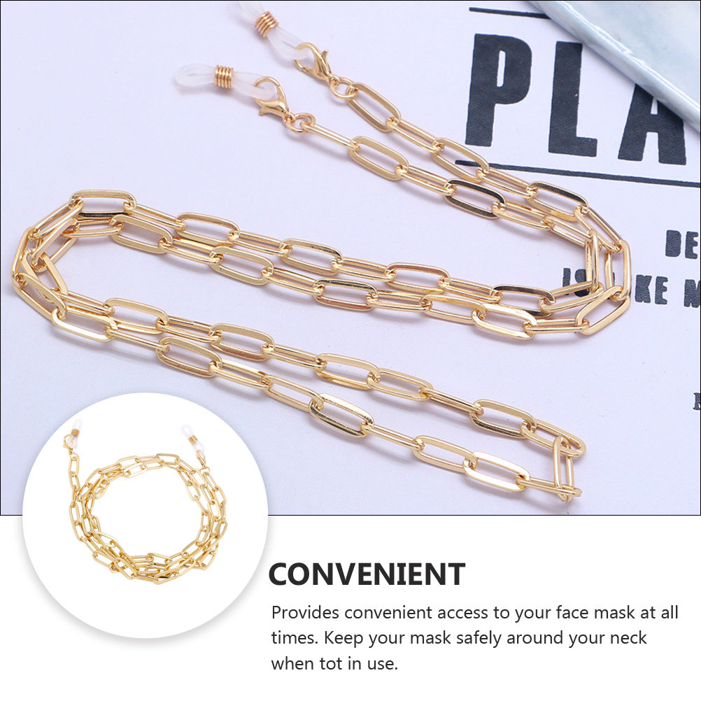 Golden Paperclip Link Necklace - Mask Chain Holder incelemesi ve fiyatı