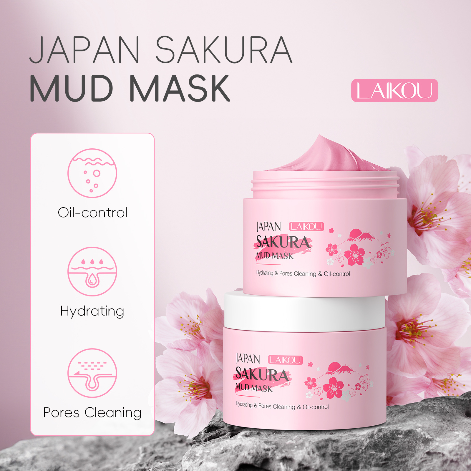 LAIKOU Sakura Clay Mask 25g/90 - Dust Mask Construction incelemesi ve fiyatı