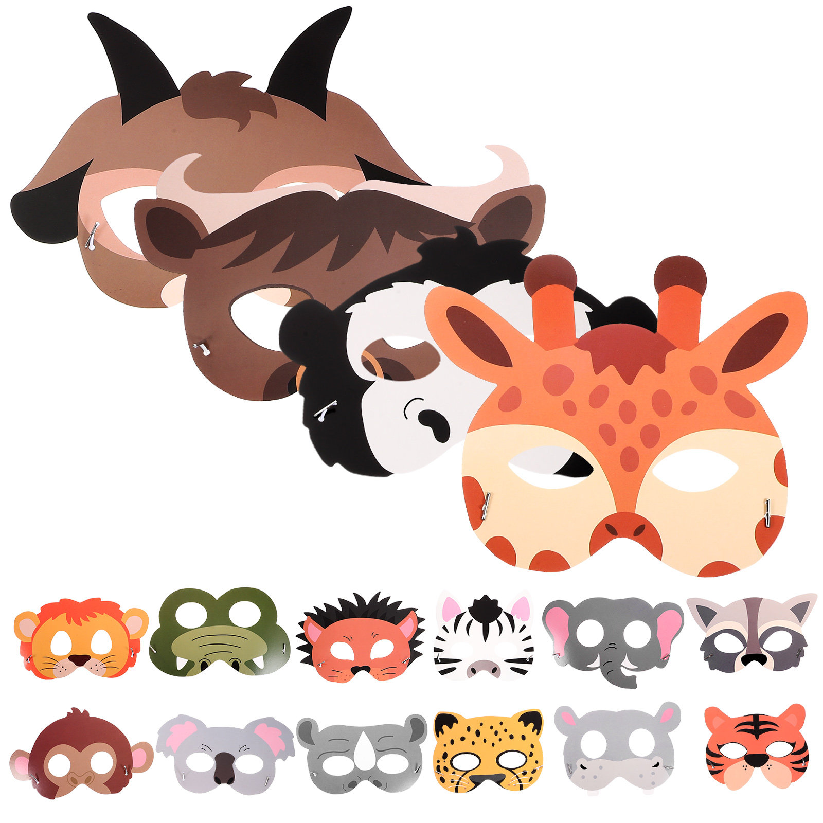 16Pcs Animal Paper Masks for K - Kids Face Mask incelemesi ve fiyatı