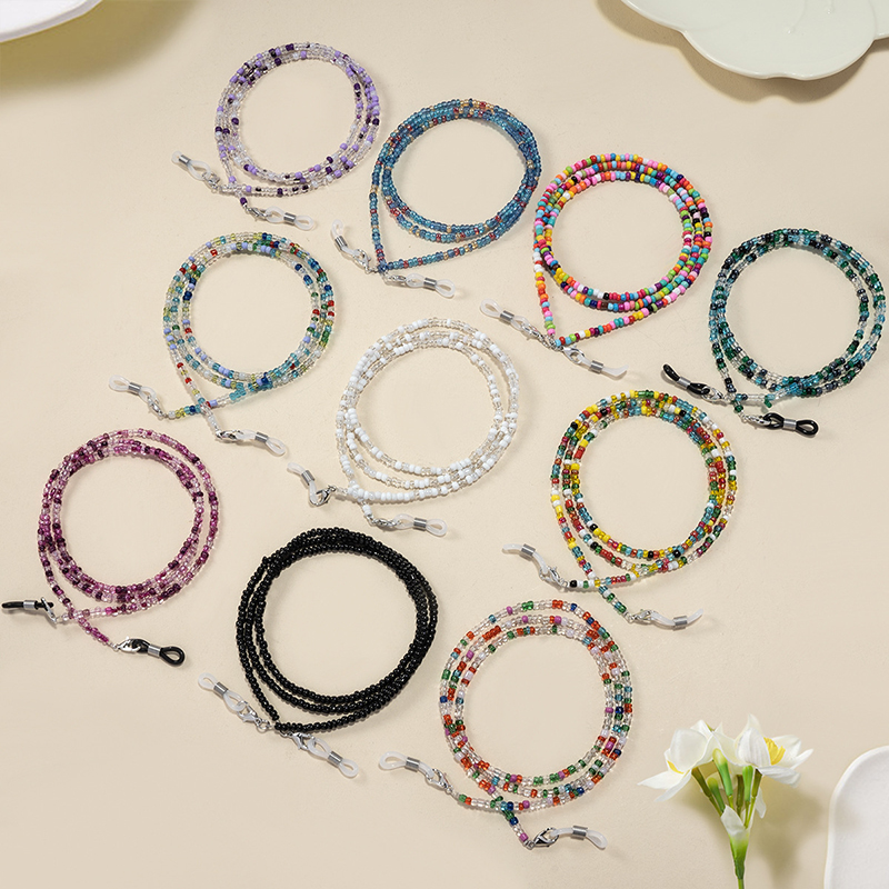 【F】 Colorful Rice Bead Glasses - Mask Chain Holder incelemesi ve fiyatı