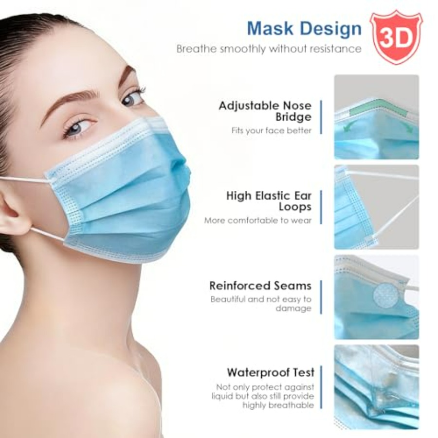 Blue Disposable Face Masks 100 - Disposable Mask Blue incelemesi ve fiyatı