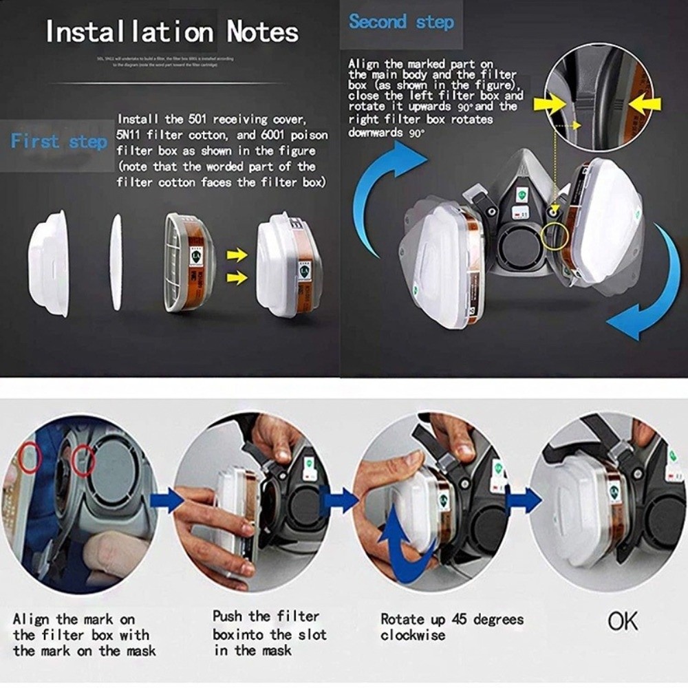 Reusable ‌Half-face Profession - Respirator Half Face incelemesi ve fiyatı