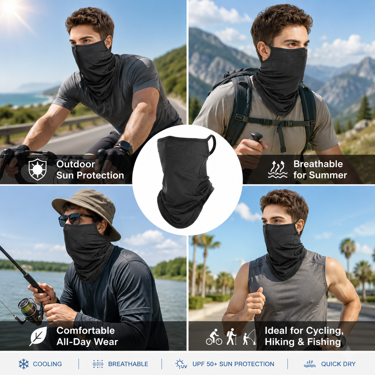 Breathable Quick-Dry Neck Gait - Respirator Half Face incelemesi ve fiyatı