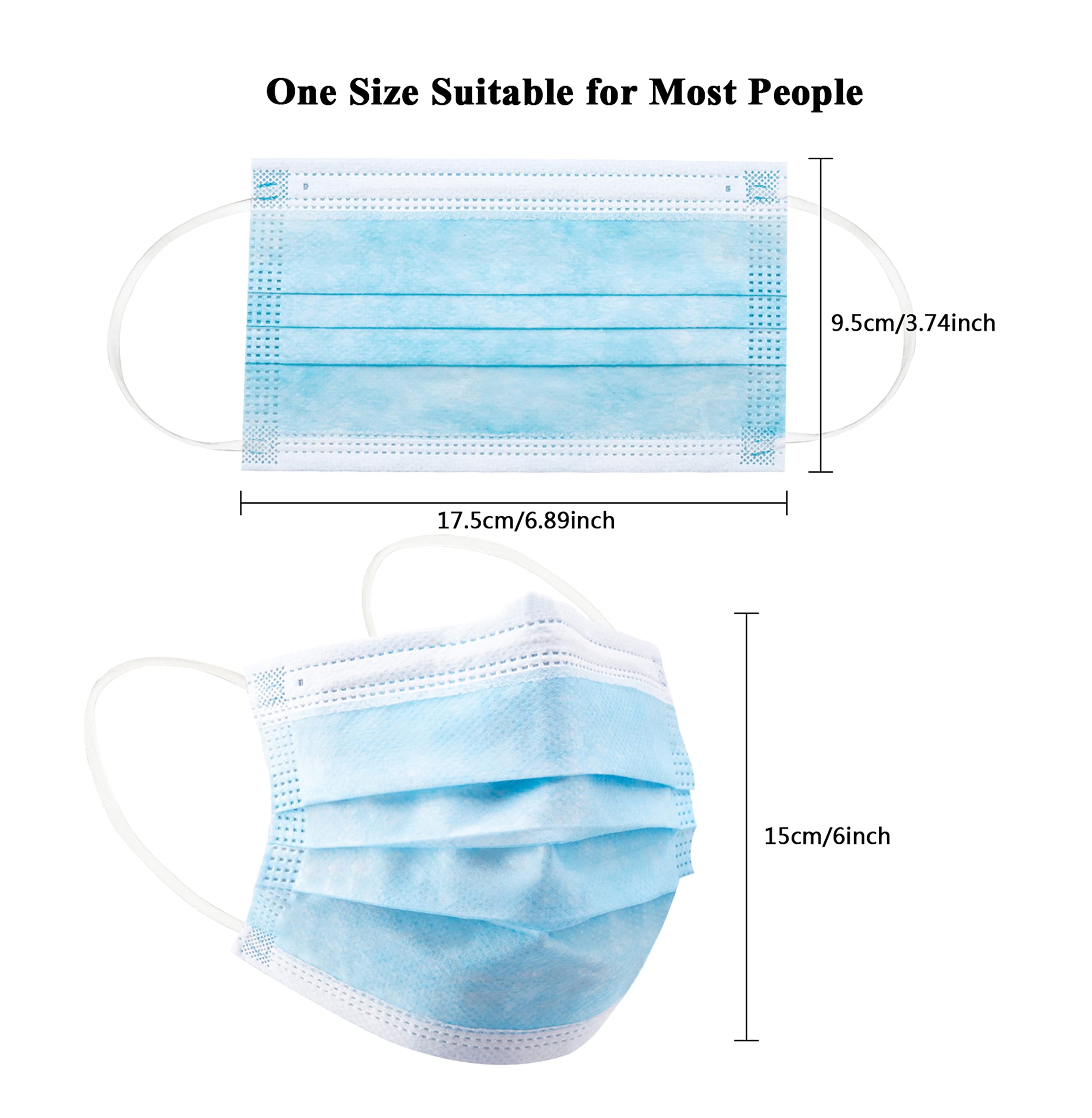 50/100 PCS Box Blue Face Masks - Disposable Mask Blue incelemesi ve fiyatı