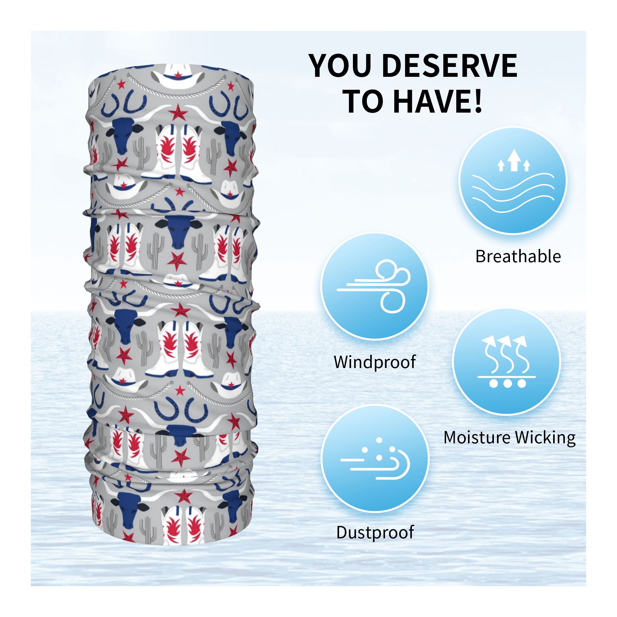 Old Wild West Cowboy Bandana N - Sports Mask Breathable incelemesi ve fiyatı