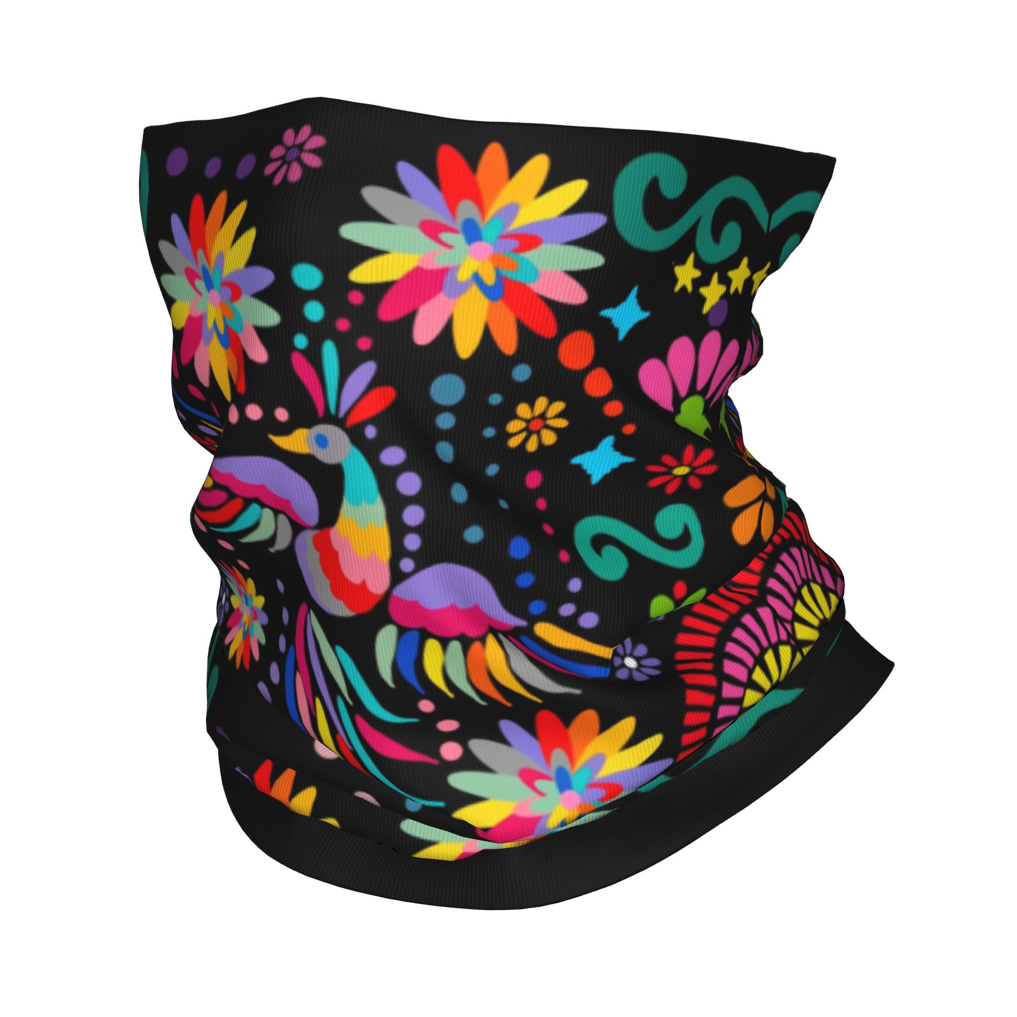 Custom Mexican Floral Flower T - Neck Gaiter Face Cover incelemesi ve fiyatı