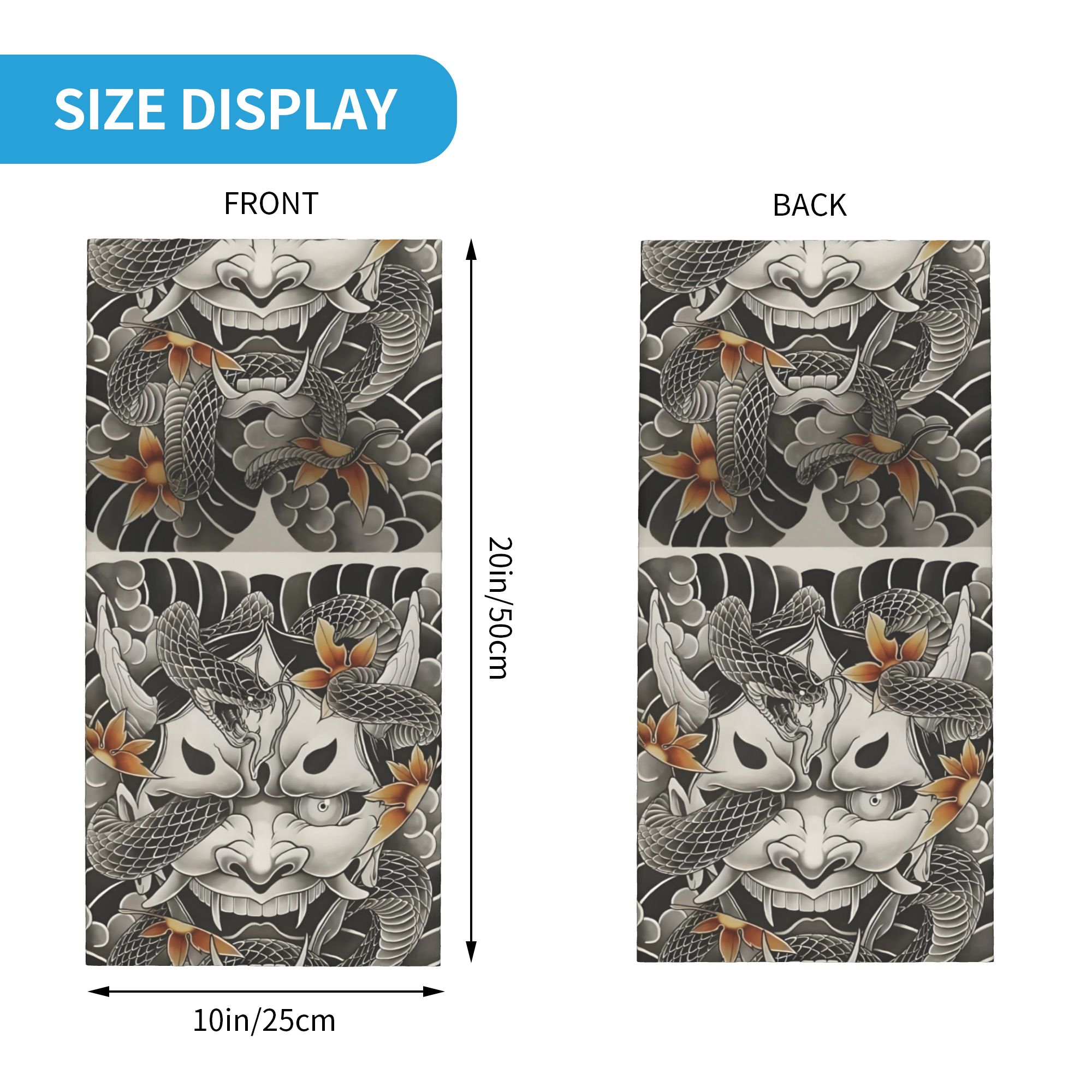 Custom Samurai Oni Demon Banda - Neck Gaiter Face Cover incelemesi ve fiyatı