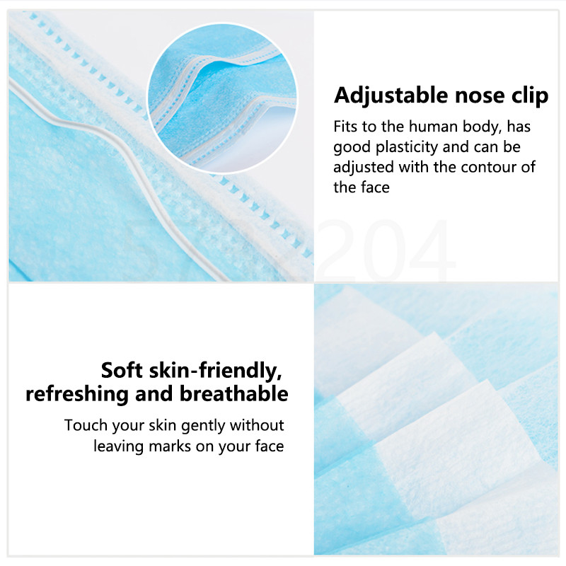 10/50/100/200PCS Disposable Ma - Disposable Mask Blue incelemesi ve fiyatı