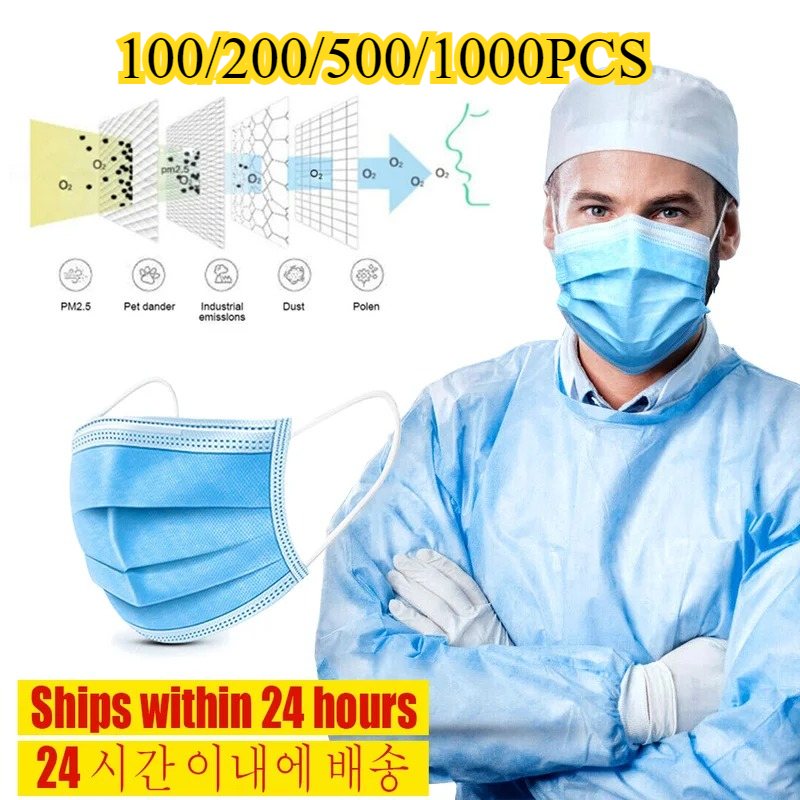 3-Layer Disposable Face Mask-A - Disposable Mask Blue incelemesi ve fiyatı